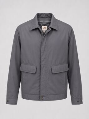 Clipper Mist Gray Lightweight Windbreaker Jacket Golf Travel Casual Mens M Reg